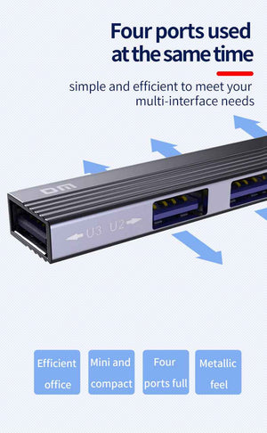 DM Type-C to 4 Ports 3*USB 2.0 1*USB 3.0 Hub CHB057