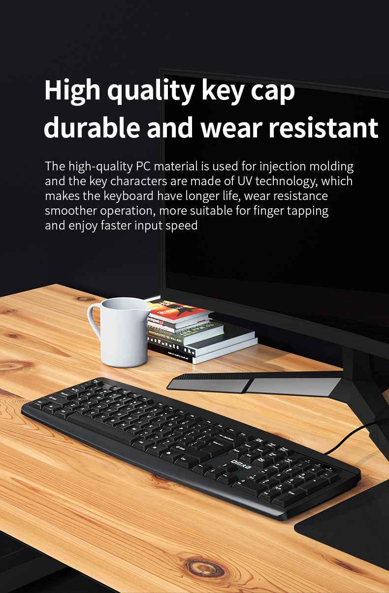 DM Keyboard Black Wired English K10