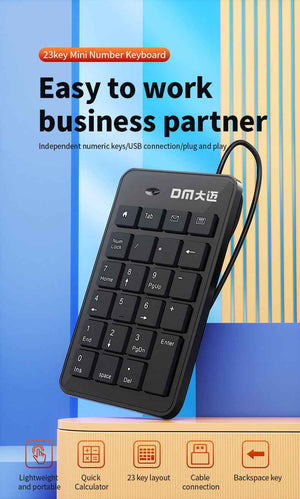 DM K16 Mini Number Keyboard Numpad