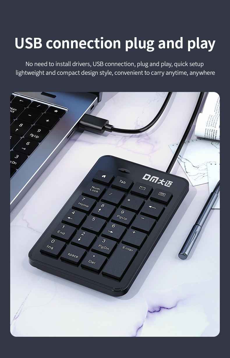 DM K16 Mini Number Keyboard Numpad