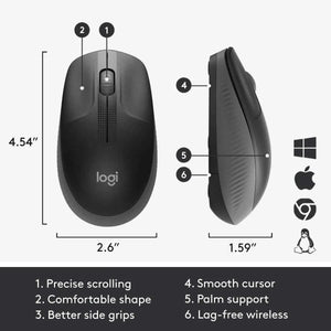 Logitech Black Wireless Mouse M190