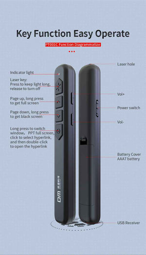 DM Laser pointer with Red light PT001C