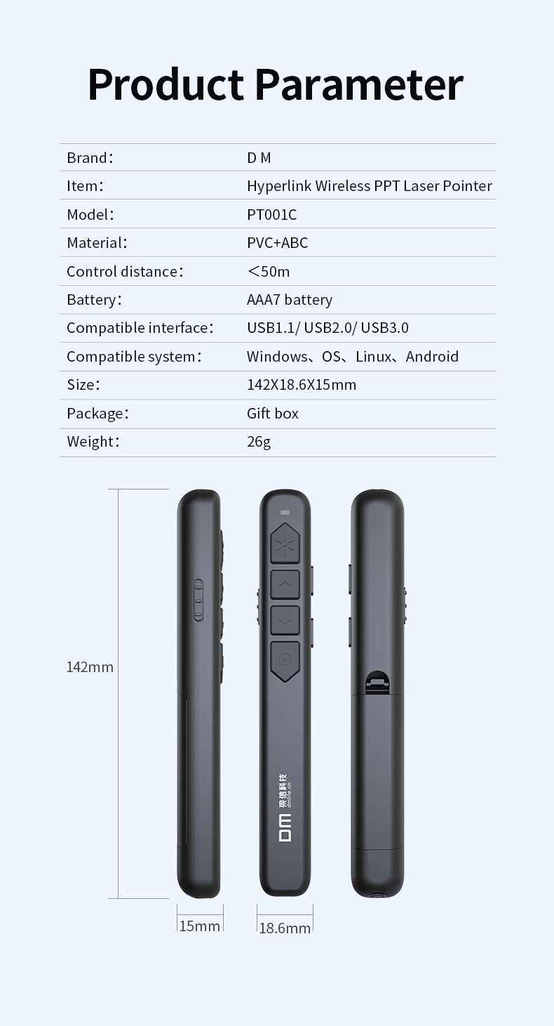 DM Laser pointer with Red light PT001C