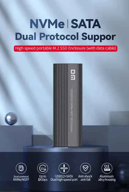 DM Enclosure M.2 NVMe USB 3.1 Gen2 Type-C HD1300
