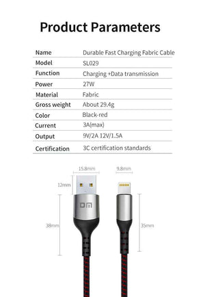 DM USB to Lightning 27W Fast Charging SL029