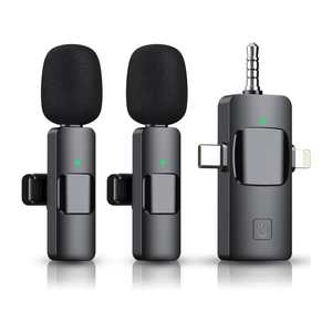Lavalier K5 Microphones 3 in 1 Wireless - AWRO STORE