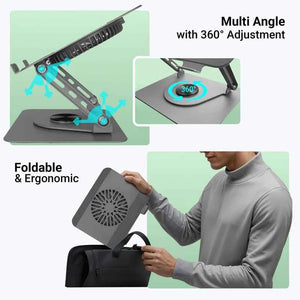 Laptop Stand With Fan and 360 V6