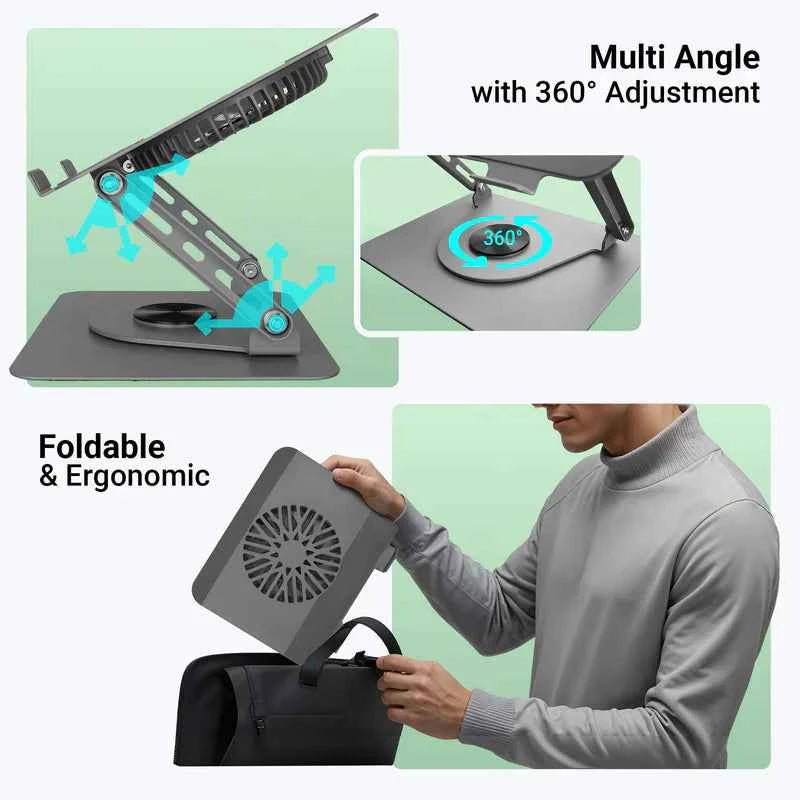 Laptop Stand With Fan and 360 V6