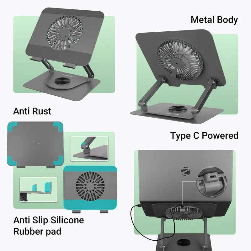 Laptop Stand With Fan and 360 V6