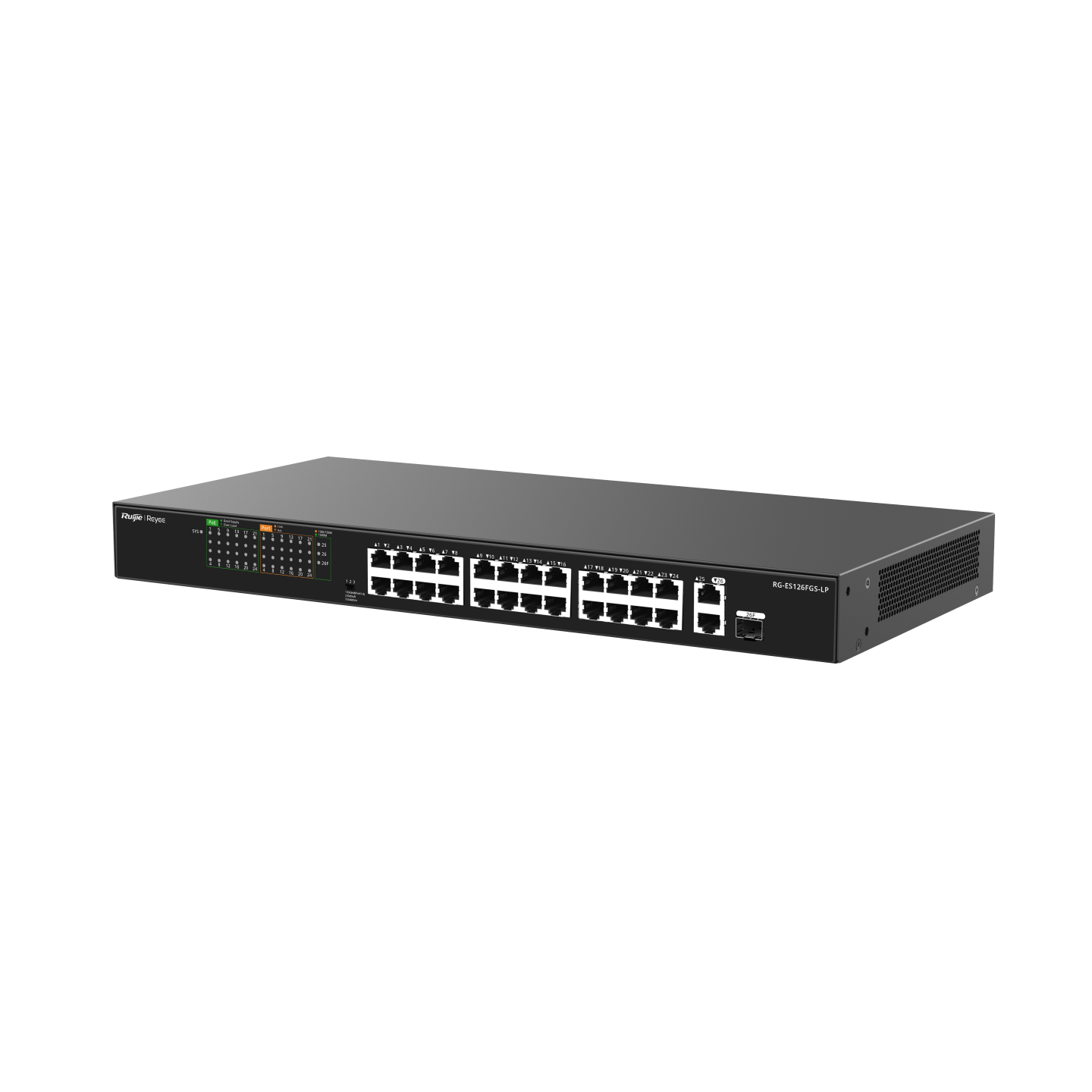 Ruijie 24-Port 10/100 Mbps with 2-Port Gigabit RG-ES126FGS-LP