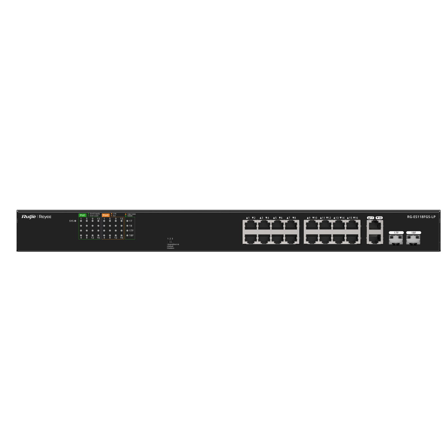 Ruijie 16-Port 10/100 Mbps with 2-Port  RG-ES118FGS