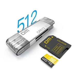 DM Type-C USB3.0 SD TF Micro SD OTG Card Reader CR012