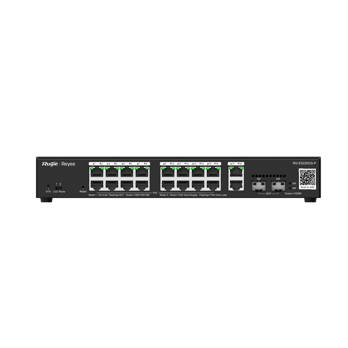 Ruijie 20-Port Gigabit Smart POE RG-ES220GS-P